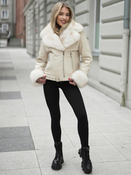 Pieno spalva moteriška odinė striukė OZONEE JS/61M8507/280Z