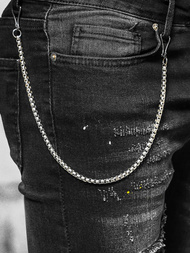 Juodi vyriški džinsai OZONEE O/MB465