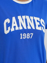 Mėlynas moteriški marškinėliai OZONEE JS/R62184