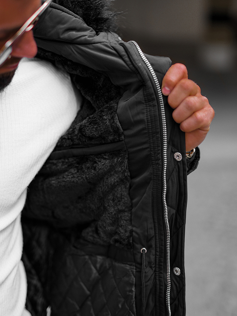 Juoda vyriška žieminė striukė OZONEE O/88853