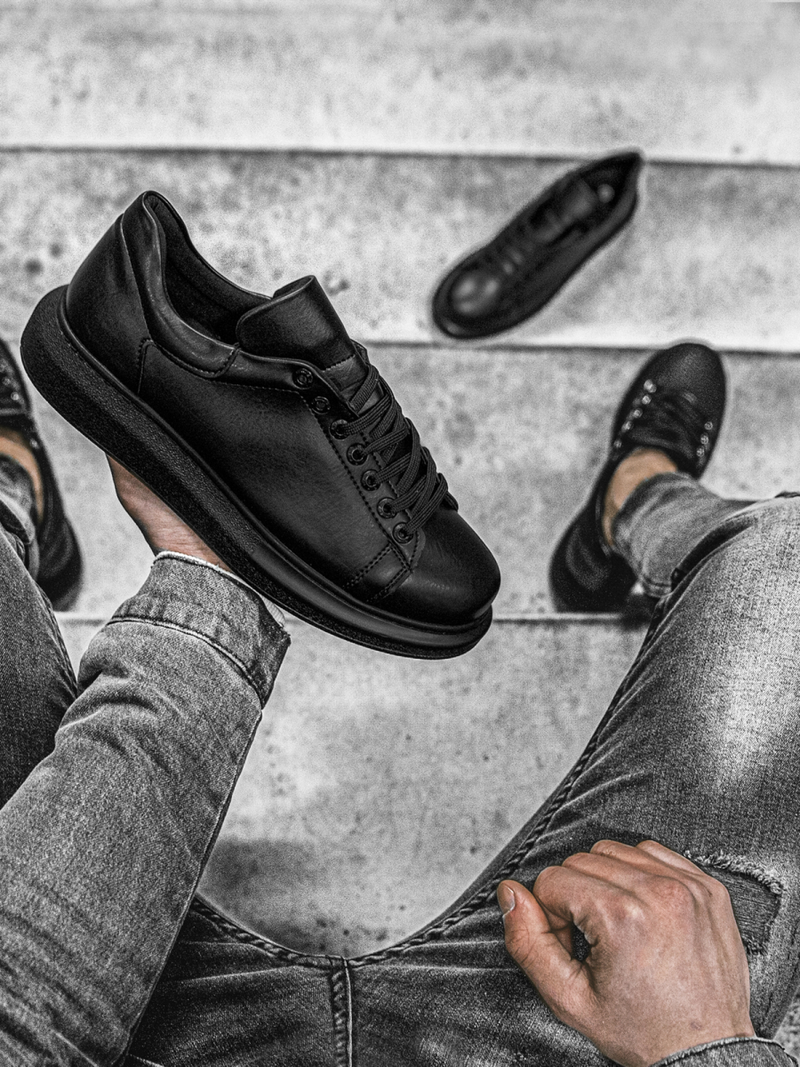 Juodi sneakers stiliaus batai OZONEE CH/257