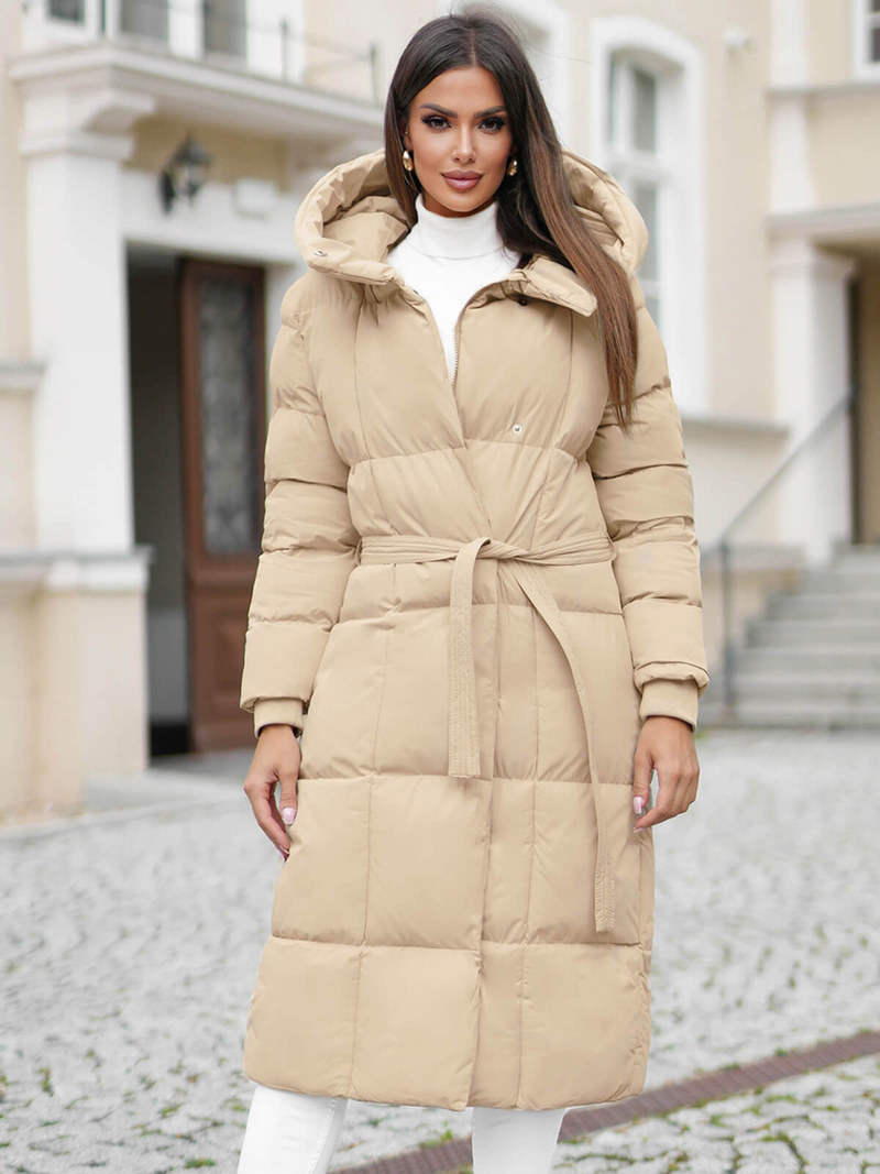 Smėlinė moteriška striukė OZONEE JS/5M3227/62Z