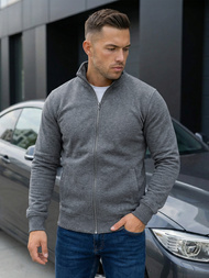 Tamsiai-pilkas vyriškas džemperis su užtrauktuku OZONEE JS/2002Z