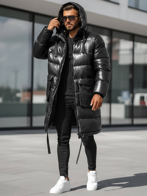 Juodas vyriška žieminė striukė OZONEE O/M3205Z