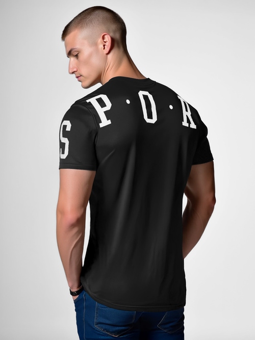 Juodi vyriški marškinėliai OZONEE O/8T1260/3Z