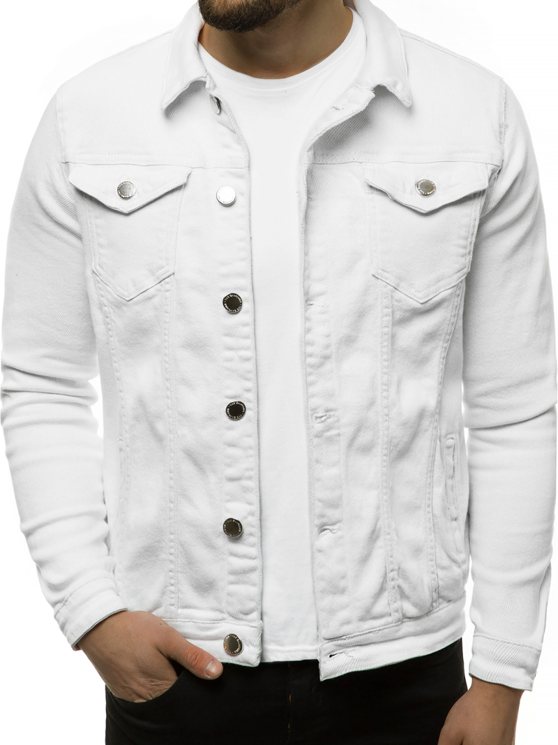 Balta vyriška džinso striukė OZONEE G/620