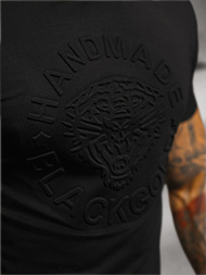 Juodi vyriški marškinėliai OZONEE NB/MT3056Z