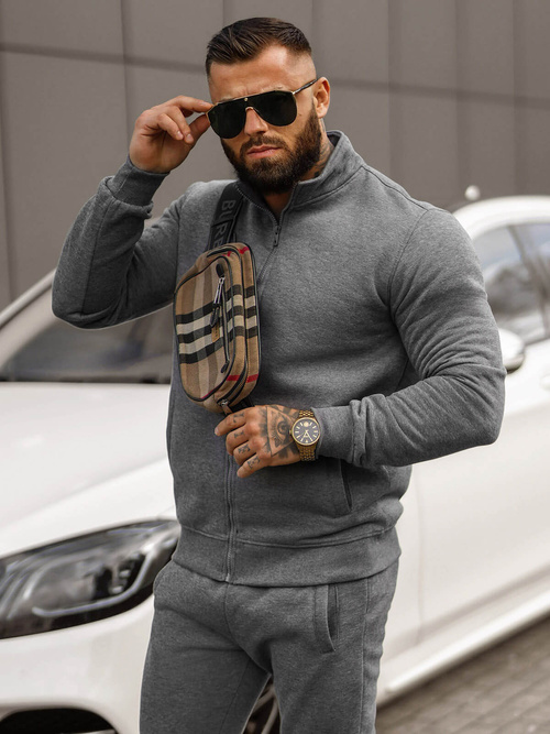 Grafitinis vyriškas sportinis kostiumas OZONEE JS/68C10385/5Z