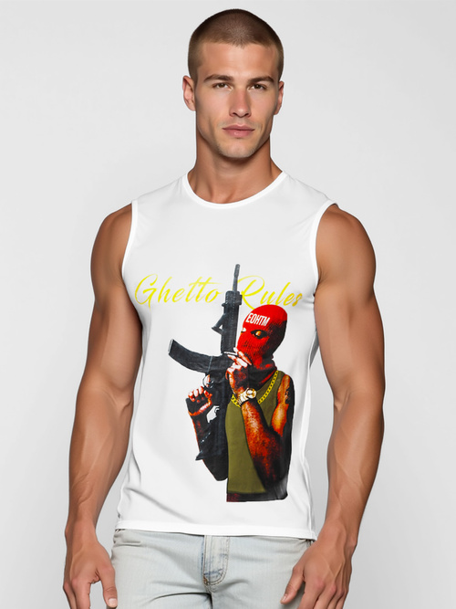 Balti vyriški berankoviai marškinėliai OZONEE O/T107/1Z