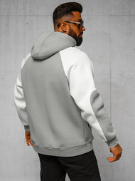 Pilka džemperis su gobtuvu OZONEE O/SWE23027Z