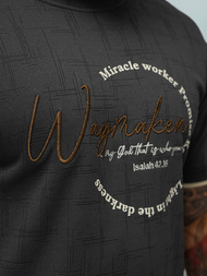 Juodi vyriški marškinėliai OZONEE O/QQ1535