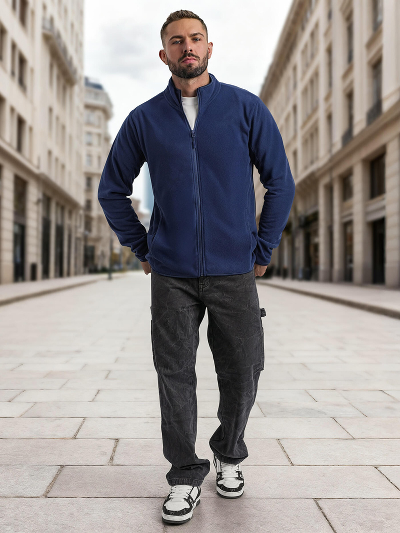 Granatinis vyriškas džemperis su užtrauktuku OZONEE JS/HH016/25