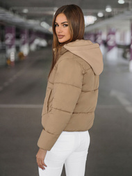 Šviesiai-smėlinis moteriška striukė OZONEE JS/16M9187/158Z