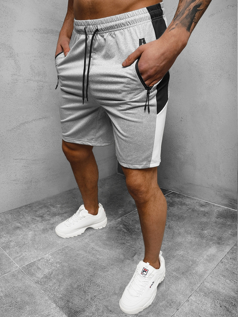 Pilkas vyriški sportiniai šortai OZONEE JS/68007/2