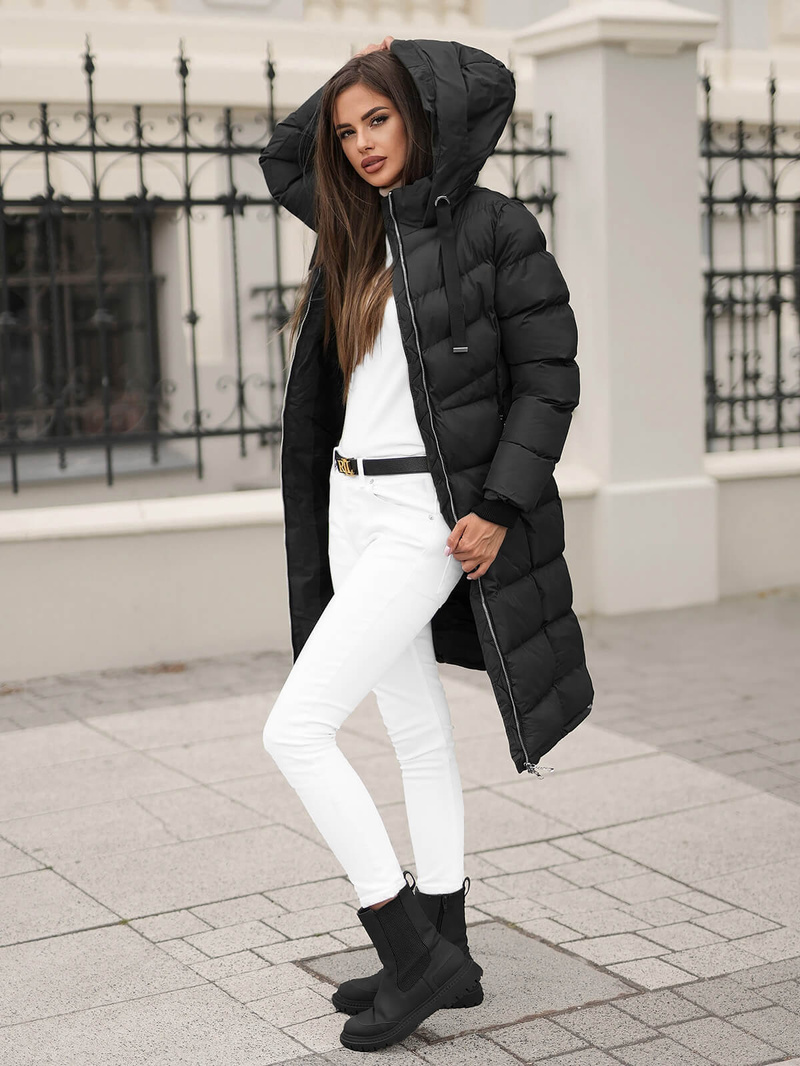 Juoda moteriška striukė OZONEE JS/M736/392Z