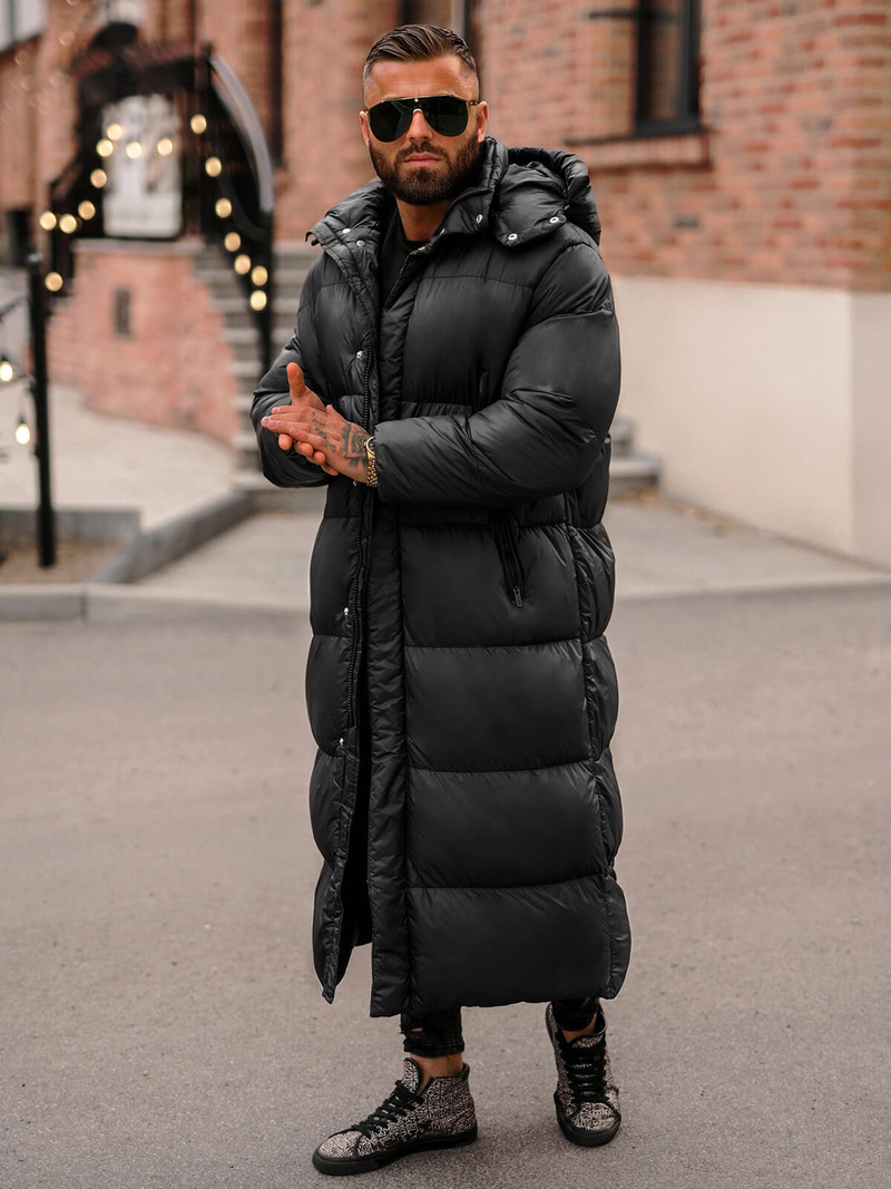 Juoda vyriška žieminė striukė OZONEE O/M3202Z