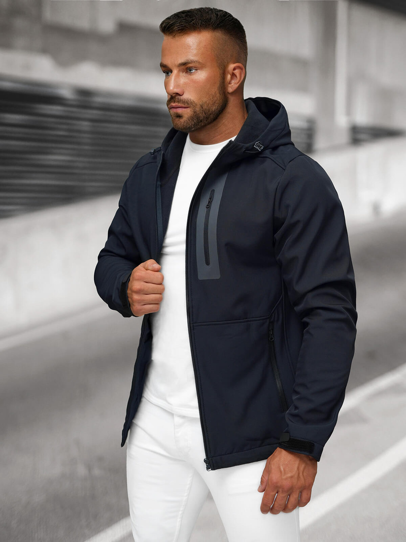 Granatinė vyriška softshelte striukė OZONEE JS/27B6513/25