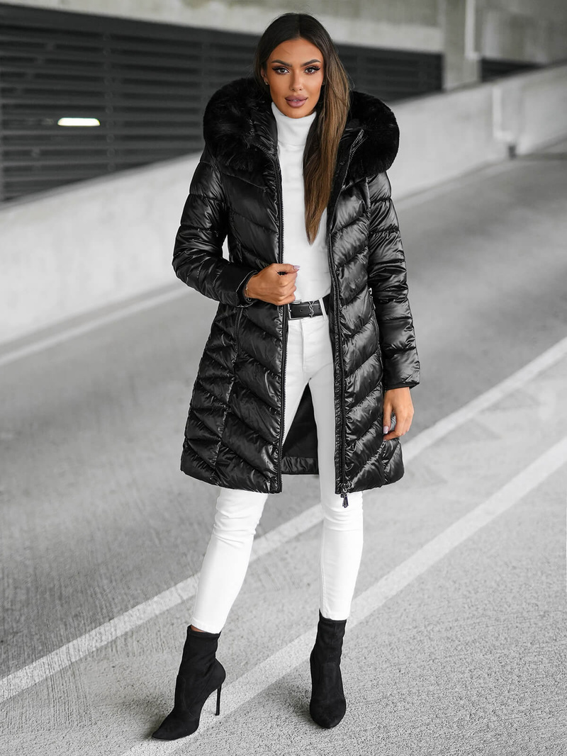 Juoda moteriška striukė OZONEE JS/16M9100/392Z