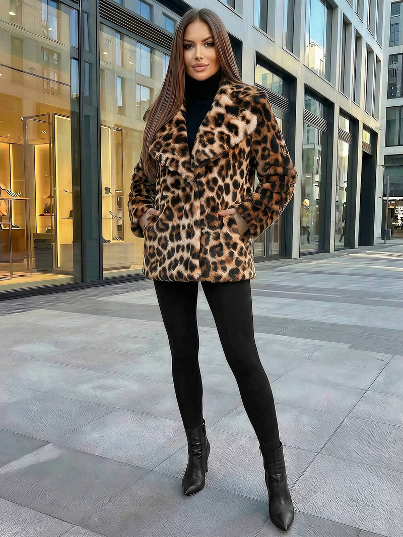 Smėlio-rudos spalvos moteriška striukė OZONEE JS/61M8500/158Z