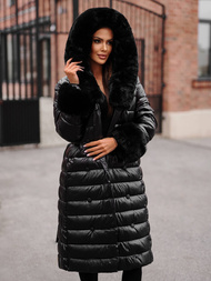 Juodi moteriška paltas OZONEE JS/5M3160/392Z