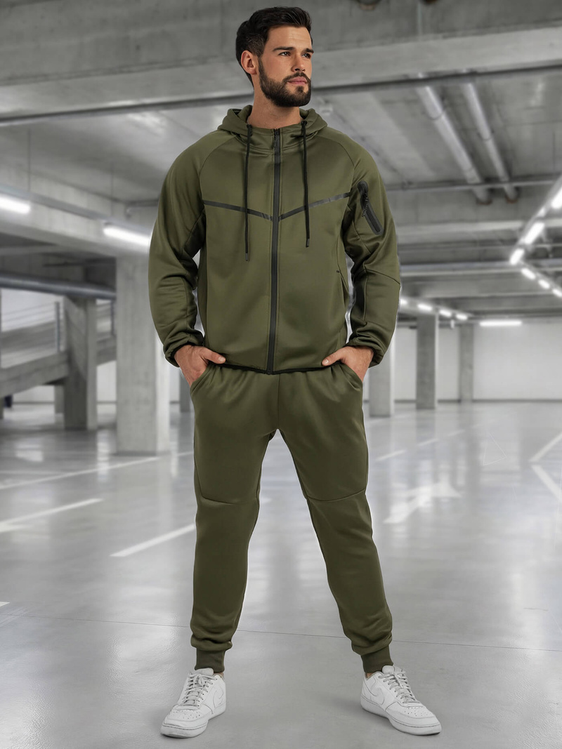 Rusvai žalsva vyriškas sportinis kostiumas OZONEE JS/8C1966/29