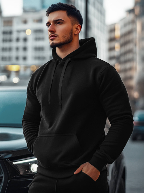 Juodas vyriškas džemperis OZONEE JS/2009Z