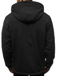 Juodai-Oranžinė vyriška softshelte striukė OZONEE GE/12263