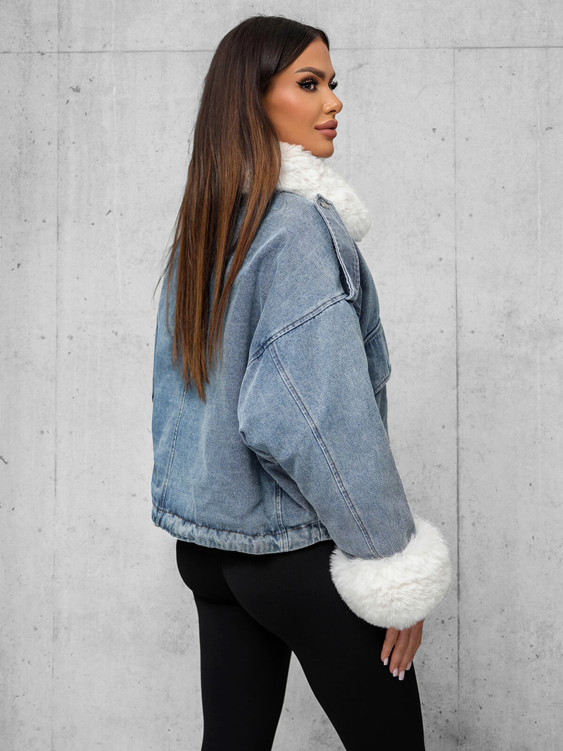 Mėlyna vyriška džinso striukė OZONEE JS/11Z8219Z