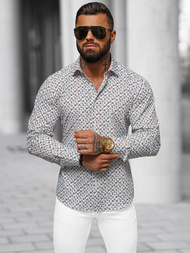 Balti vyriški marškiniai OZONEE O/V102