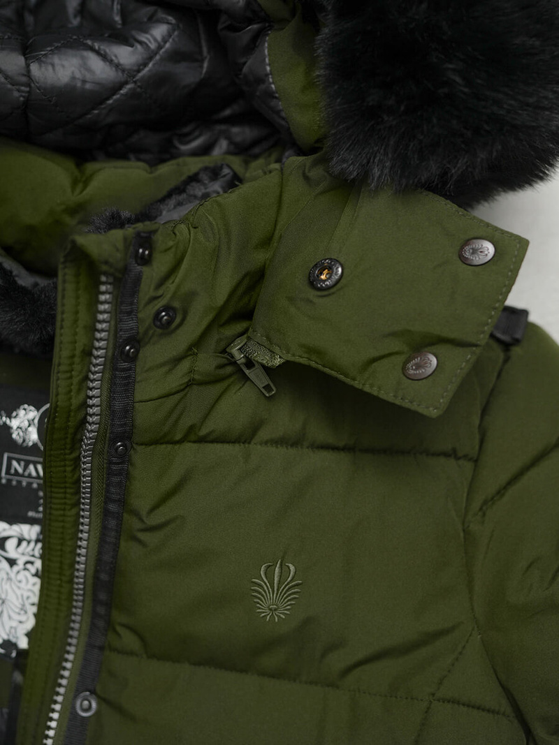 Rusvai žalsva moteriška striukė OZONEE O/W377