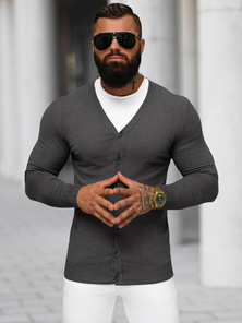 Grafitinis vyriškas megztinis OZONEE NB/MM6006/3Z