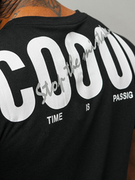 Juodi vyriški marškinėliai OZONEE O/T1278/3