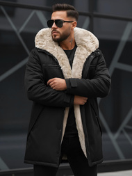 Juoda vyriška žieminė striukė OZONEE JS/22M316/392Z