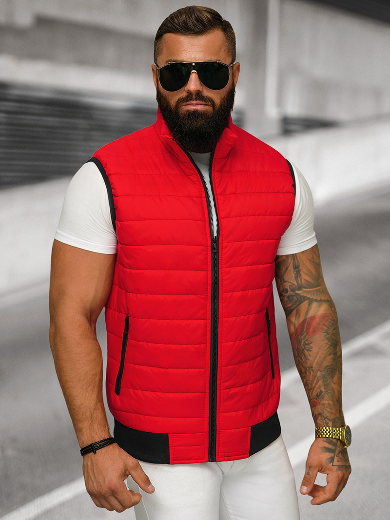 Raudona vyriška liemenė OZONEE JS/MY77Z