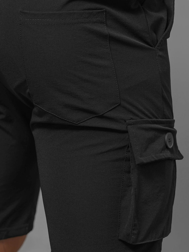 Juodi vyriški chino šortai OZONEE T/DC469Z