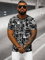 Juodi vyriški marškinėliai OZONEE O/T1269/3