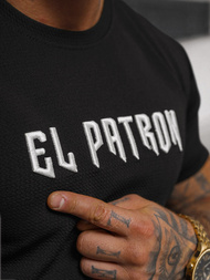 Juodi vyriški marškinėliai OZONEE O/T7283