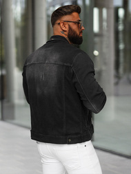 Juoda vyriška džinso striukė OZONEE NB/MJ514N