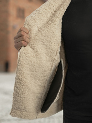 Juoda vyriška odinė striukė OZONEE JS/11Z8273