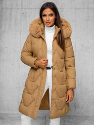 Smėlinis moteriška striukė OZONEE JS/16M9202/62Z