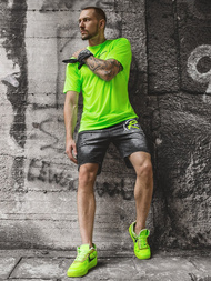 Juodi vyriški džinso šortai OZONEE JS/KK1075