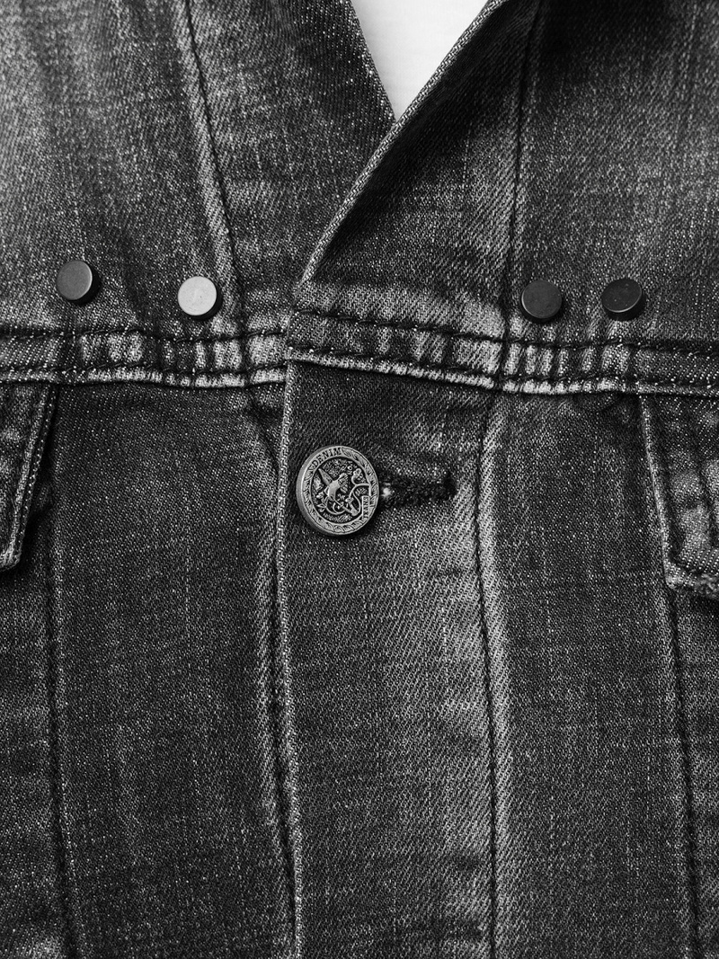 Juoda vyriška džinso striukė OZONEE NB/MJ504N