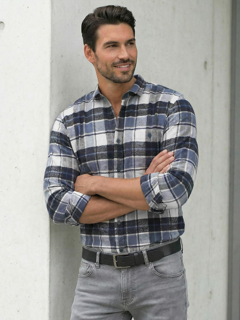 Granatinė vyriški marškiniai OZONEE V/V175Z