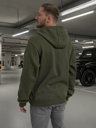 Rusvai žalsva vyriškas džemperis su gobtuvu OZONEE O/G3065