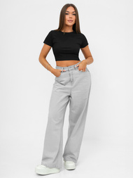 Juodi moteriški marškinėliai OZONEE JS/96T666/3