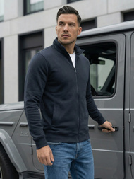 Granatinis vyriškas džemperis su užtrauktuku OZONEE JS/2002