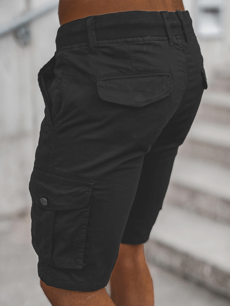 Juodi vyriški chino šortai OZONEE T/BB70010/1