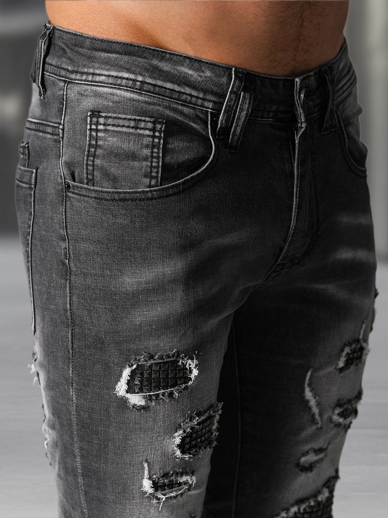 Juodai vyriški džinsai OZONEE NB/MP0152NZ