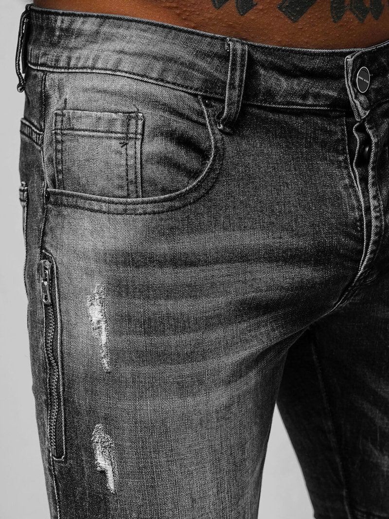 Juoda vyriški džinsai OZONEE NB/MP007NZ