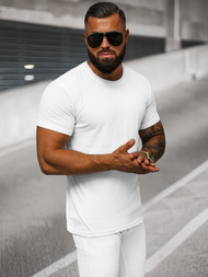 Balti vyriški marškinėliai OZONEE O/T1277/1